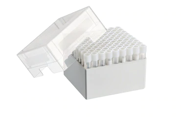 艾本德儲存盒 9 × 9, 可放置 81  個螺旋蓋（凍存）管， 4  –  5  mL，2  件，高 102  mm，4  英寸，聚丙烯材料，可耐受最低 -86  °C，可高溫高壓滅菌，帶蓋子并具有