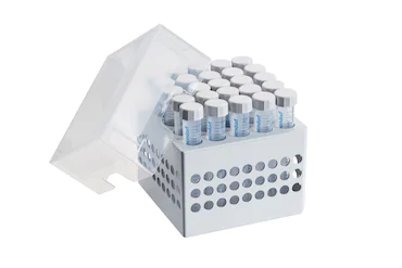 艾本德儲存盒 5 × 5, 可放置 25  個試管，15  mL，2  件，高 127  mm，5  英寸，聚丙烯材料，可耐受最低 -86  °C，可高溫高壓滅菌，帶蓋子并具有數(shù)字字母標識
