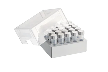 艾本德儲存盒 5 × 5, 可放置 25  個螺旋蓋管，5  mL，2  件，高 76  mm，3  英寸，聚丙烯材料，可耐受最低 -86  °C，可高溫高壓滅菌，帶蓋子并具有數(shù)字字母標識